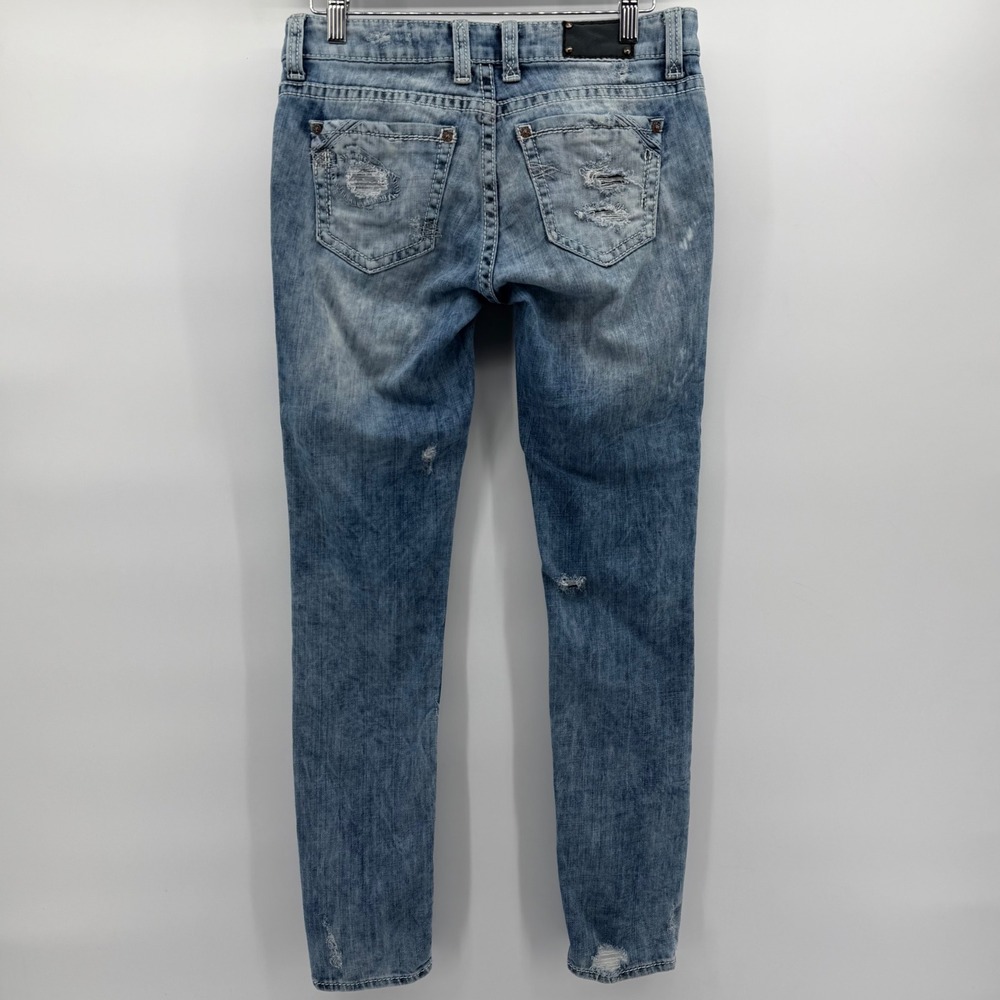 Buckle Black Skinny Jeans Women 26 Blue Fit No. 236 Distressed BBW1011 - Picture 3 of 10